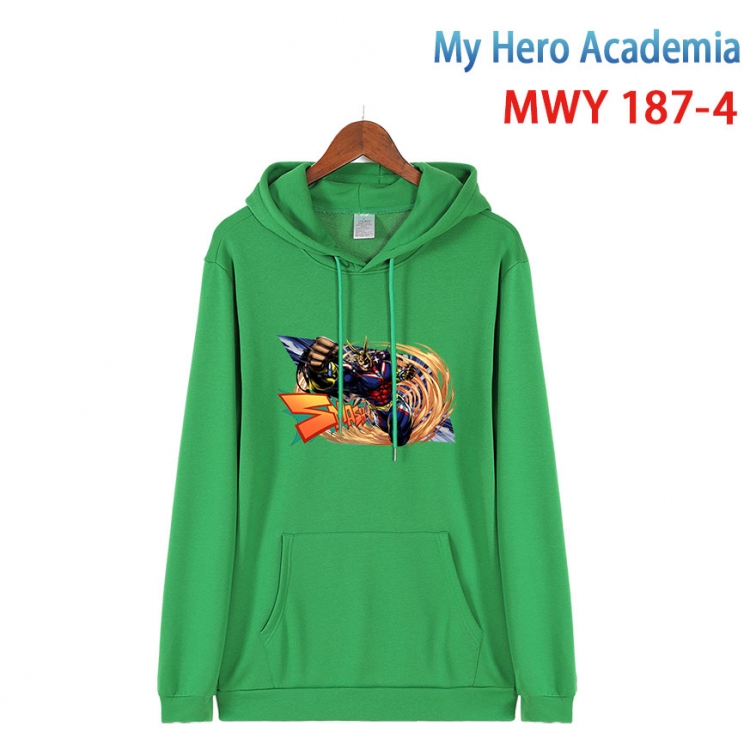 My Hero Academia Long sleeve hooded patch pocket cotton sweatshirt from S to 4XL  MWY 187 4