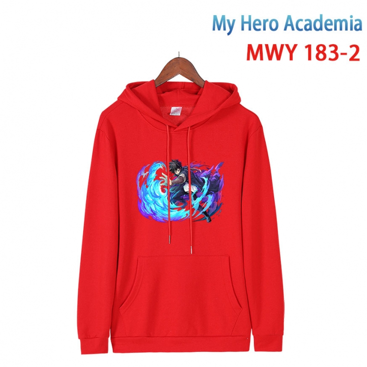 My Hero Academia Long sleeve hooded patch pocket cotton sweatshirt from S to 4XL MWY 183 2