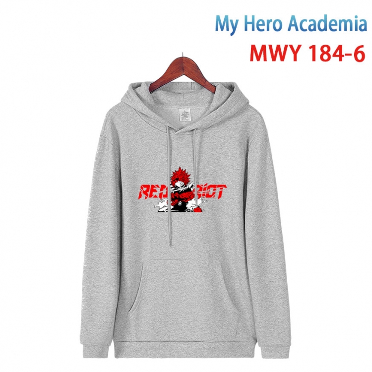 My Hero Academia Long sleeve hooded patch pocket cotton sweatshirt from S to 4XL  MWY 184 6