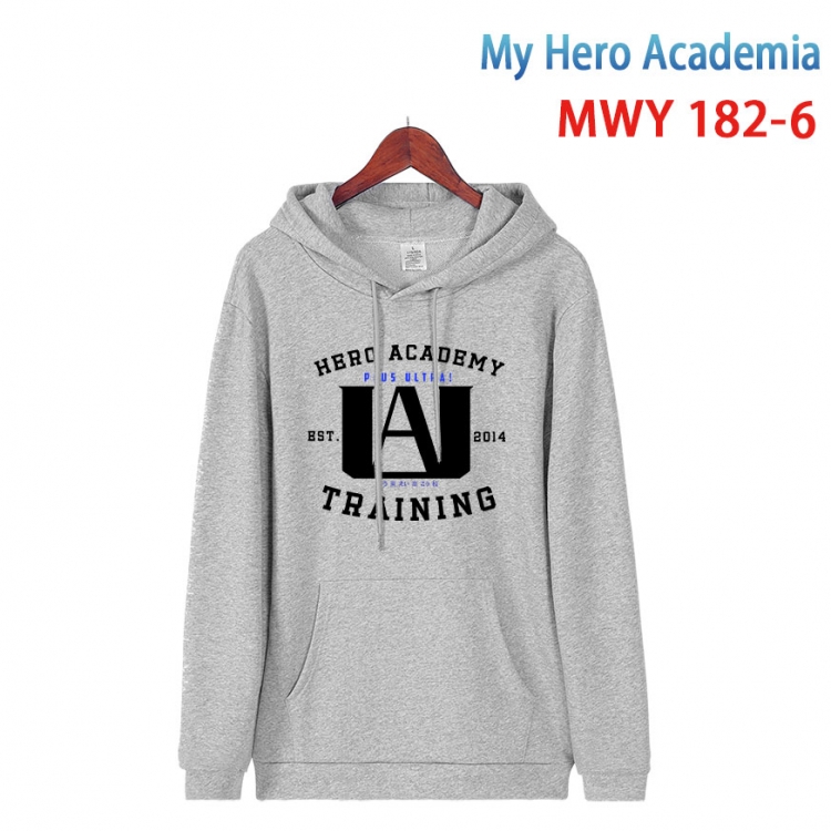 My Hero Academia Long sleeve hooded patch pocket cotton sweatshirt from S to 4XL   MWY 182 6