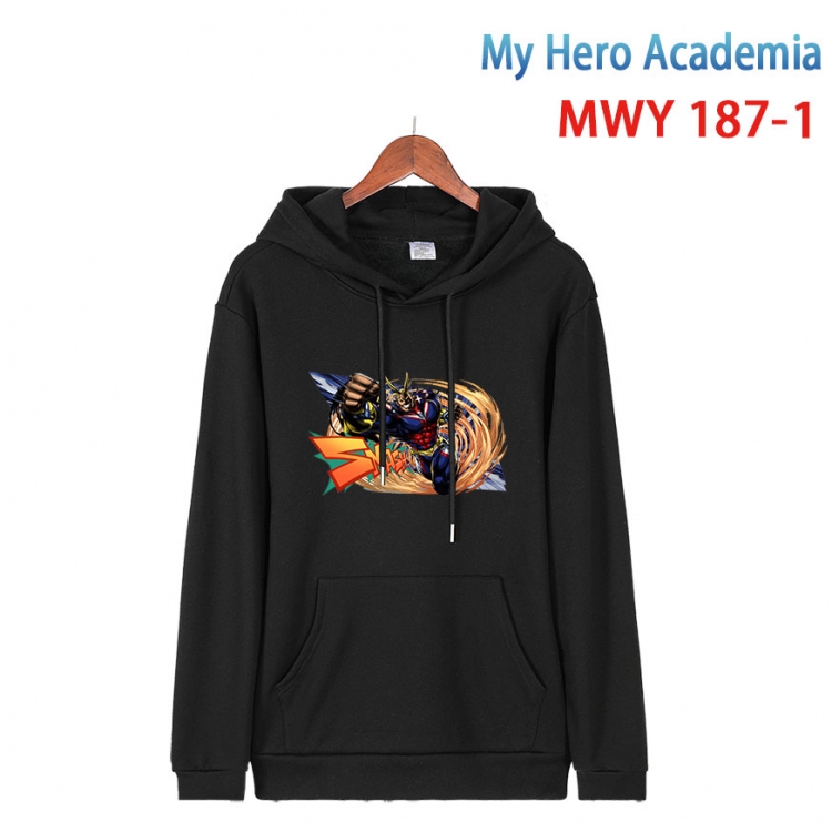 My Hero Academia Long sleeve hooded patch pocket cotton sweatshirt from S to 4XL  MWY 187 1