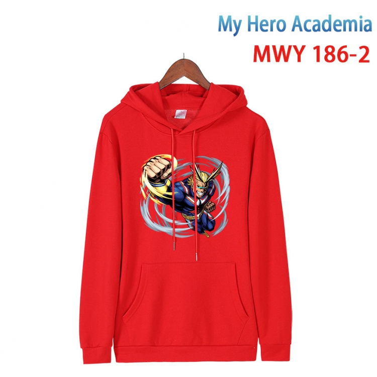 My Hero Academia Long sleeve hooded patch pocket cotton sweatshirt from S to 4XL   MWY 186 2