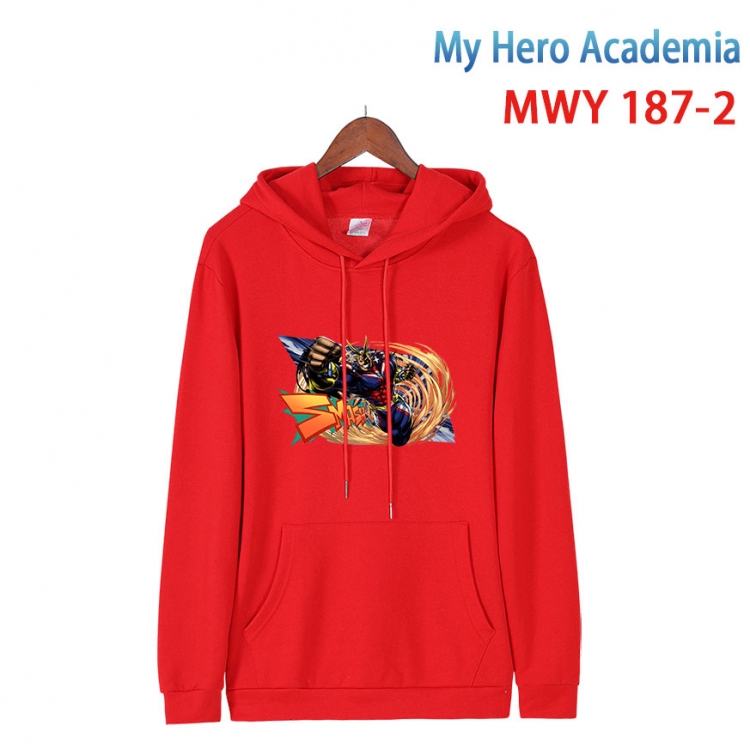 My Hero Academia Long sleeve hooded patch pocket cotton sweatshirt from S to 4XL  MWY 187 2