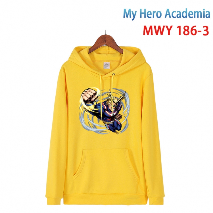 My Hero Academia Long sleeve hooded patch pocket cotton sweatshirt from S to 4XL  MWY 186 3