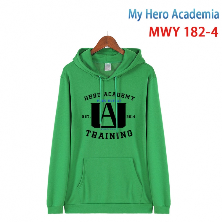 My Hero Academia Long sleeve hooded patch pocket cotton sweatshirt from S to 4XL  MWY 182 4