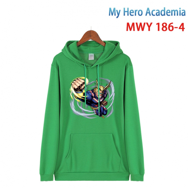 My Hero Academia Long sleeve hooded patch pocket cotton sweatshirt from S to 4XL  MWY 186 4