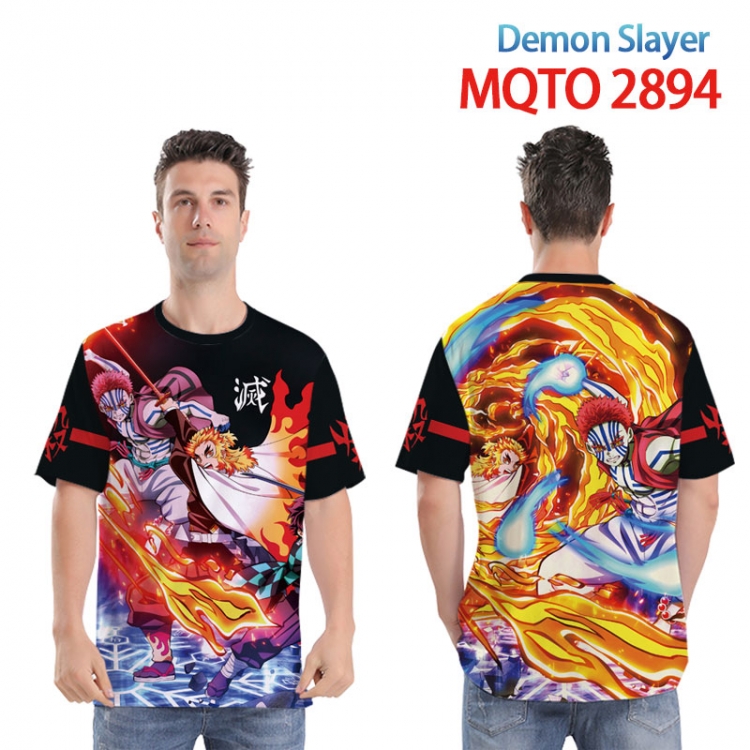 Demon Slayer Kimets Full color printed short sleeve T-shirt from XXS to 4XL MQTO2894