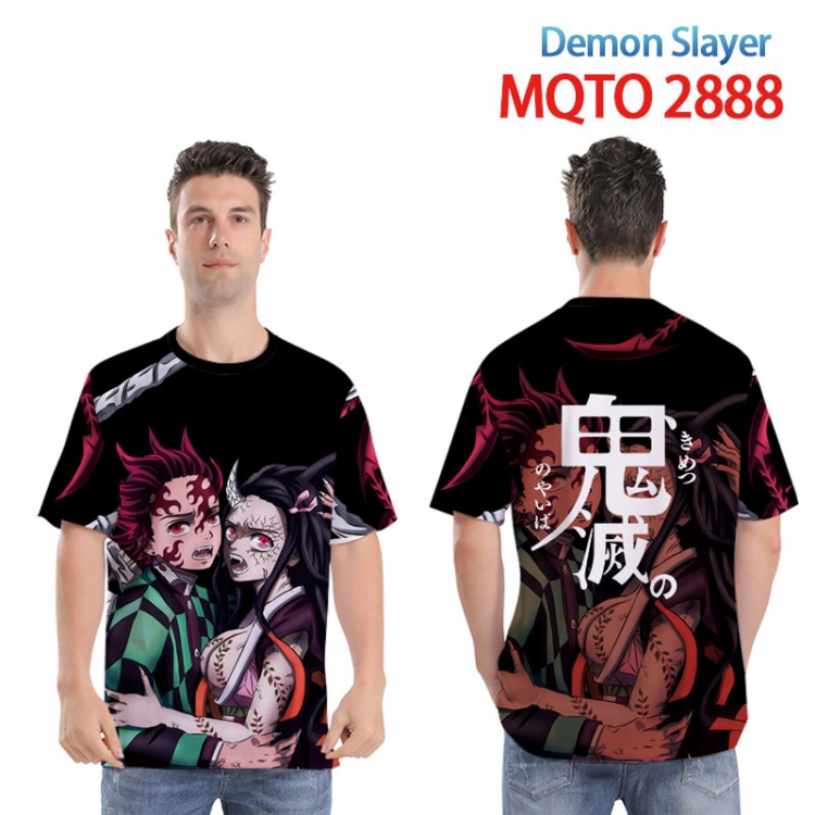Demon Slayer Kimets Full color printed short sleeve T-shirt from XXS to 4XL MQTO2888