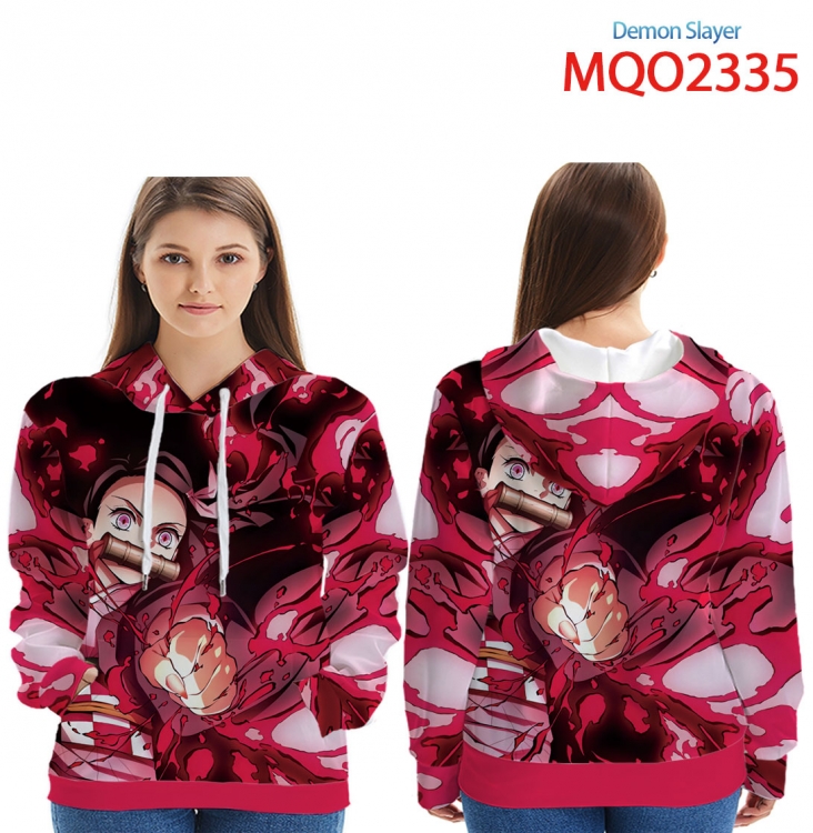 Demon Slayer Kimets Full Color Patch pocket Sweatshirt Hoodie  from XXS to 4XL MQO-2335