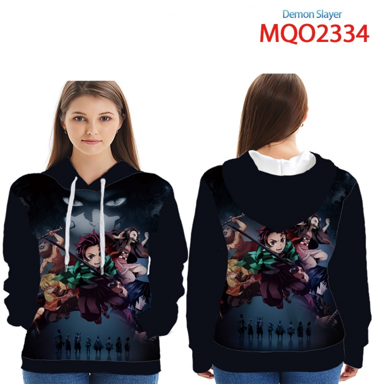 Demon Slayer Kimets Full Color Patch pocket Sweatshirt Hoodie  from XXS to 4XL  MQO-2334