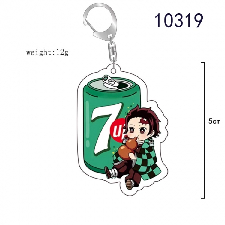 Demon Slayer Kimets Anime acrylic Key Chain  price for 5 pcs 10319