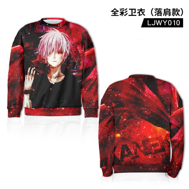 Tokyo Ghoul Anime Falling Shoulder Full Color Sweatshirt Hoodie LJWY010