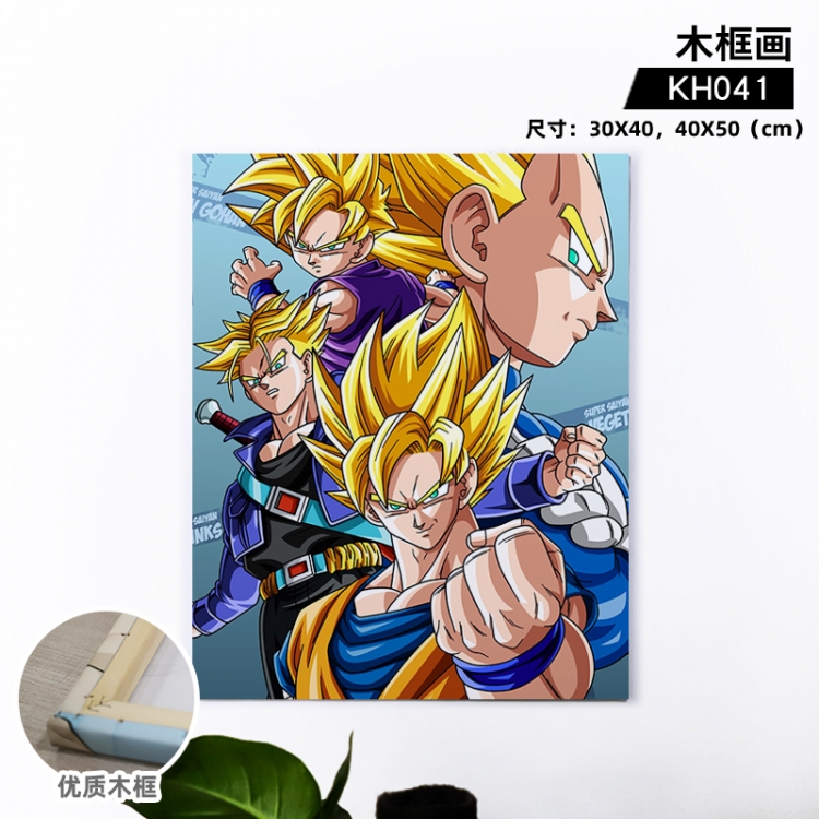 DRAGON BALL Anime wooden frame painting 30X40cm support customized pictures  KH041