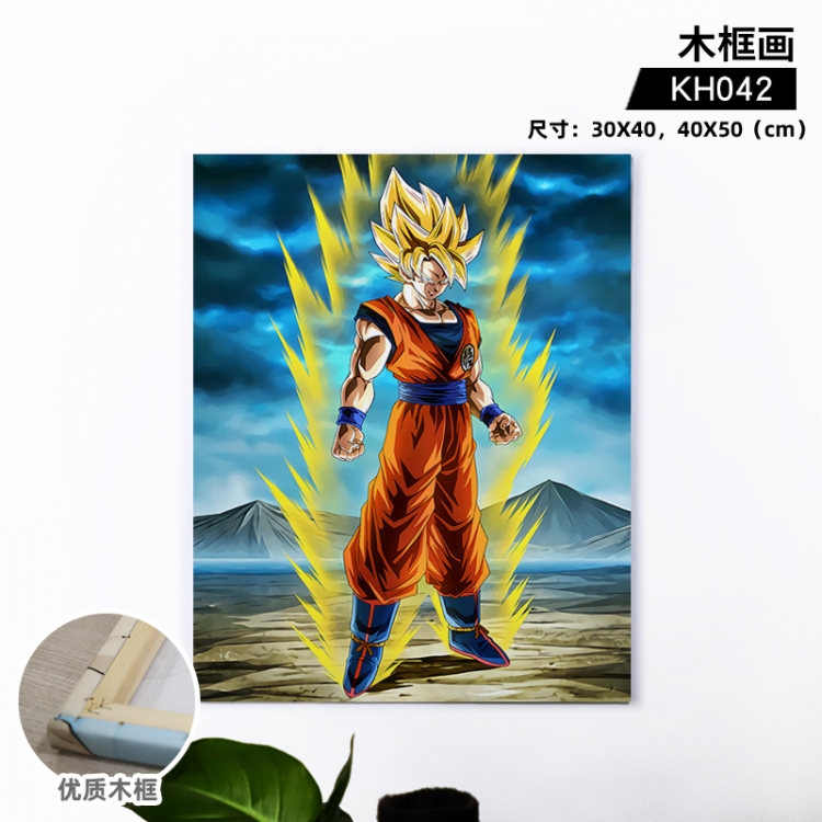 DRAGON BALL Anime wooden frame painting 30X40cm support customized pictures KH042