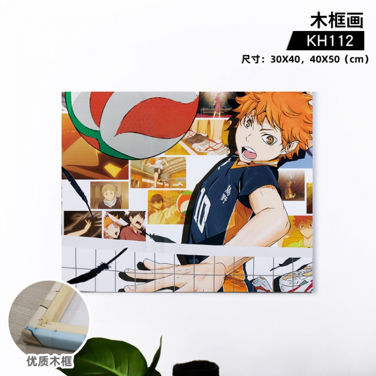Haikyuu!! Anime wooden frame painting 30X40cm support customized pictures KH112