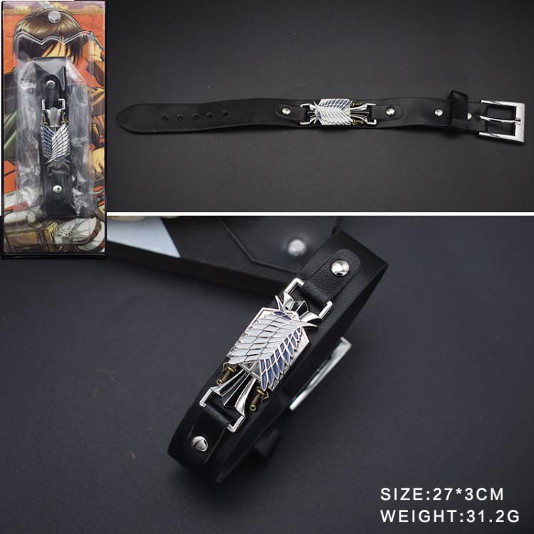 Shingeki no Kyojin Anime peripheral Bracelet Leather Bracelet style B price for 5 pcs