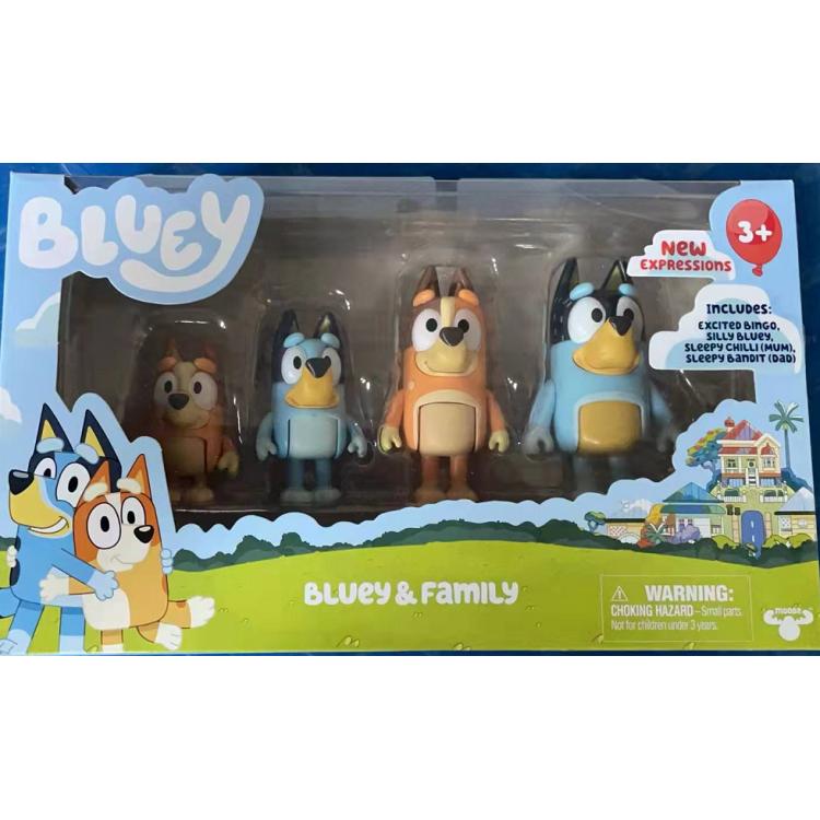 Bluey Boxed Figure Decoration Model  4-10cm  a set of 4