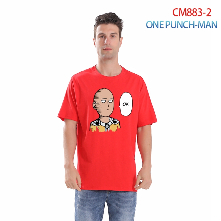 One Punch Man Printed short-sleeved cotton T-shirt from S to 4XL   CM-883-2