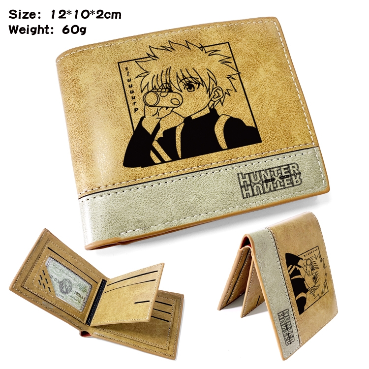 HUNTER×HUNTER Anime high quality PU two fold embossed wallet 12X10X2CM 60G