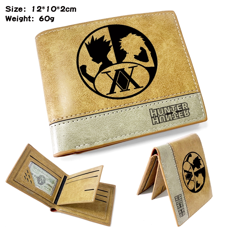 HUNTER×HUNTER Anime high quality PU two fold embossed wallet 12X10X2CM 60G