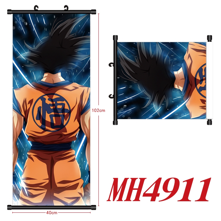 DRAGON BALL Anime black Plastic rod Cloth painting Wall Scroll 40X102CM  MH4911