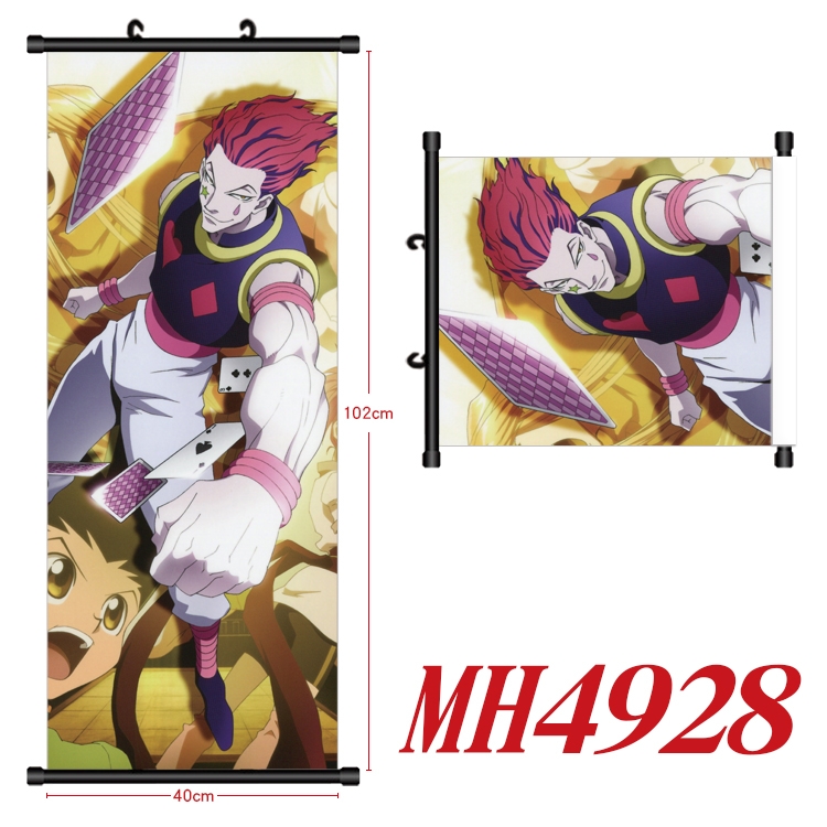 HUNTER×HUNTER Anime black Plastic rod Cloth painting Wall Scroll 40X102CM MH4928
