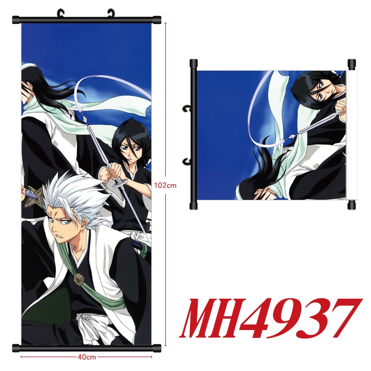 Bleach Anime black Plastic rod Cloth painting Wall Scroll 40X102CM  MH4937
