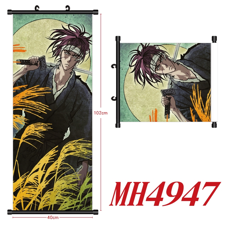 Bleach Anime black Plastic rod Cloth painting Wall Scroll 40X102CM MH4947