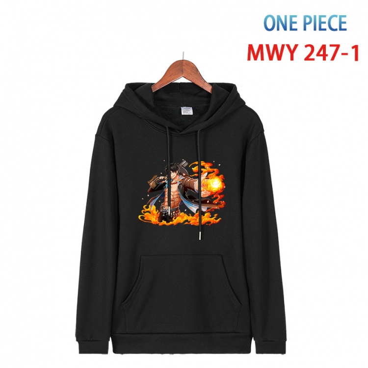 One Piece Cotton Hooded Patch Pocket Sweatshirt from S to 4XL  MWY-247-1