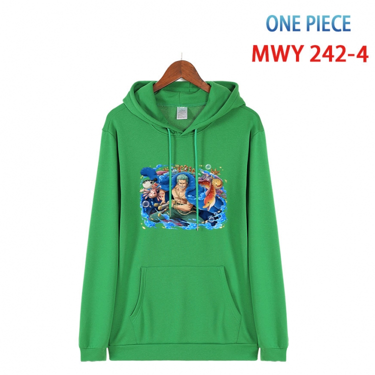 One Piece Cotton Hooded Patch Pocket Sweatshirt from S to 4XL  MWY-242-4