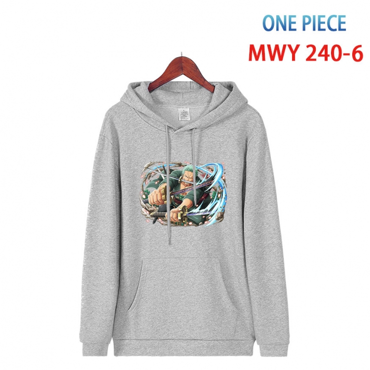 One Piece Cotton Hooded Patch Pocket Sweatshirt from S to 4XL  MWY-240-6