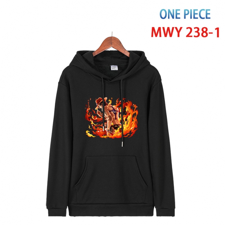 One Piece Cotton Hooded Patch Pocket Sweatshirt from S to 4XL  MWY-238-1