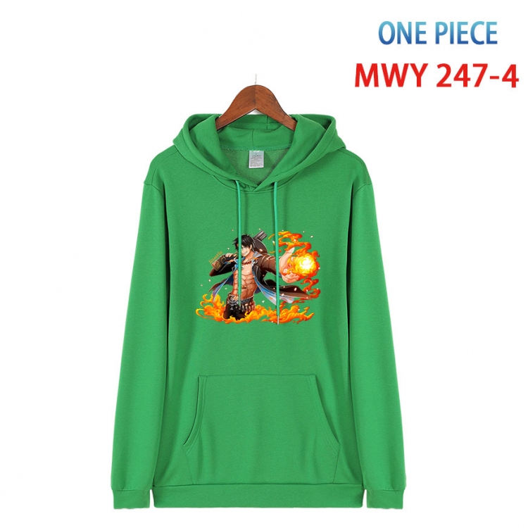 One Piece Cotton Hooded Patch Pocket Sweatshirt from S to 4XL  MWY-247-4