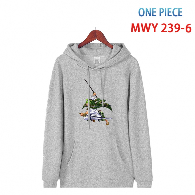One Piece Cotton Hooded Patch Pocket Sweatshirt from S to 4XL  MWY-239-6