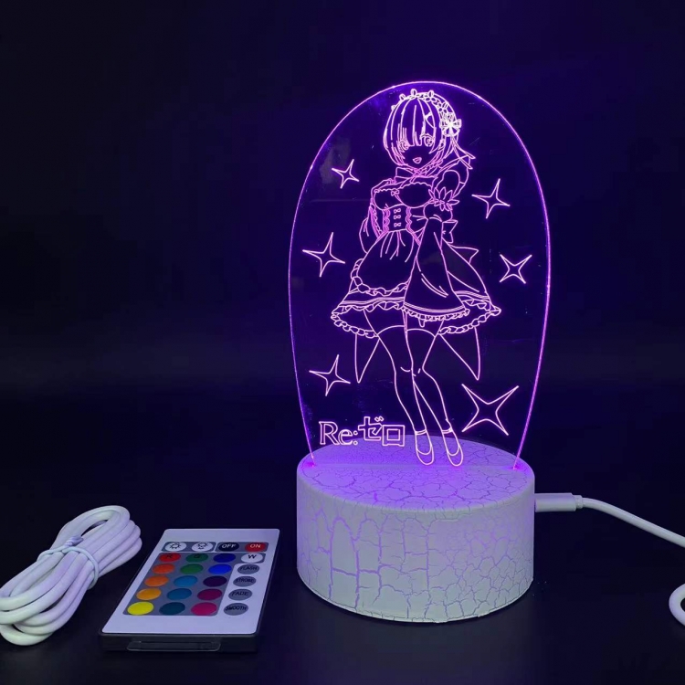 Re:Zero kara Hajimeru Isekai Seikatsu creative visualization lamp  Standing Plates  white cracked base  205x143x59mm