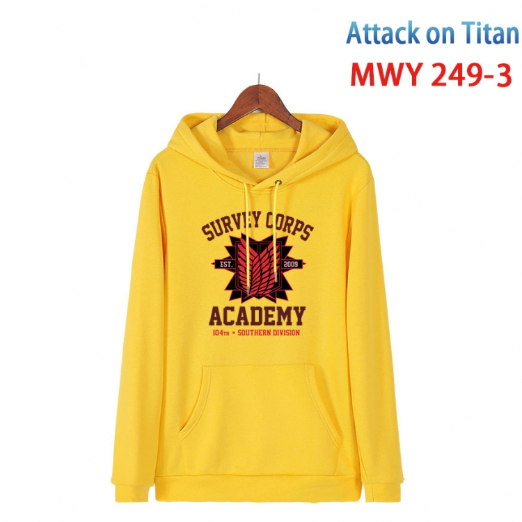 Shingeki no Kyojin Cotton Hooded Patch Pocket Sweatshirt from S to 4XL MWY 249 3