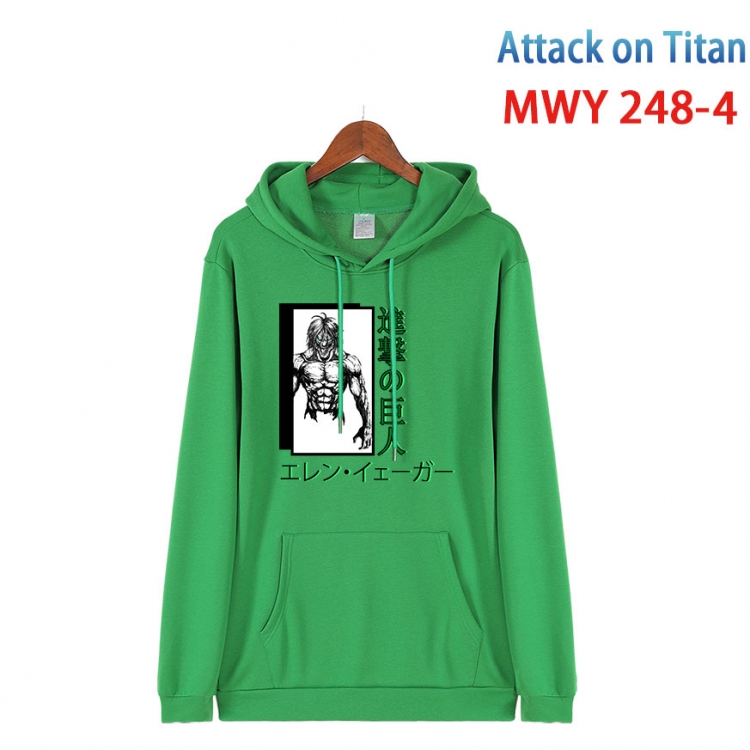 Shingeki no Kyojin Cotton Hooded Patch Pocket Sweatshirt from S to 4XL MWY 248 4