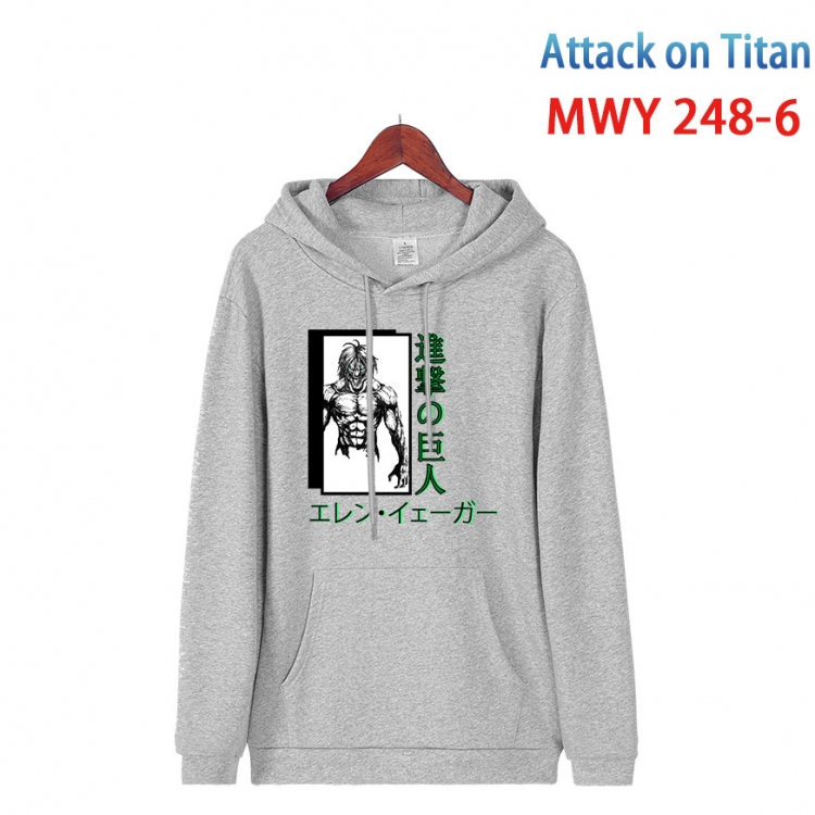 Shingeki no Kyojin Cotton Hooded Patch Pocket Sweatshirt from S to 4XL MWY 248 6