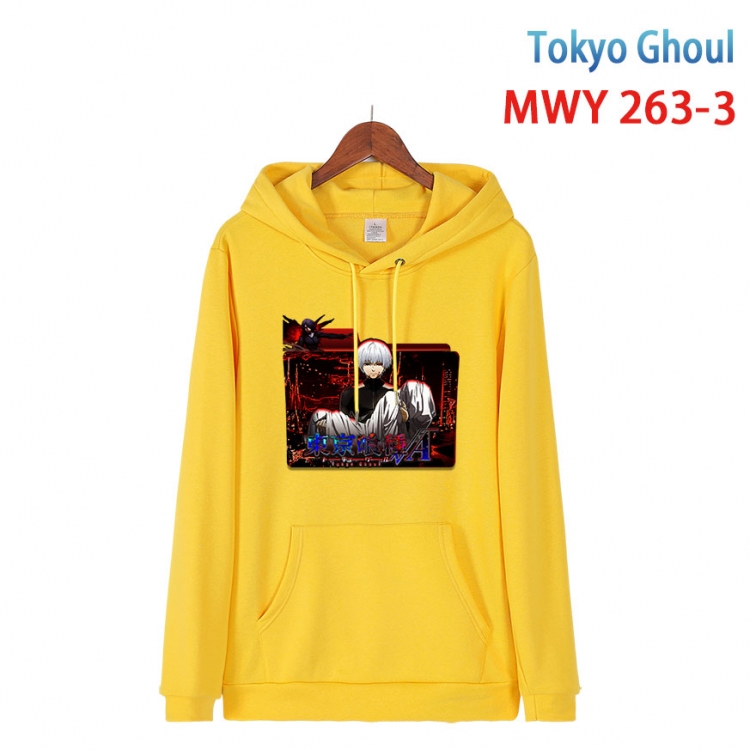 Tokyo Ghoul cartoon  Hooded Patch Pocket Sweatshirt from S to 4XL  MWY 263 3