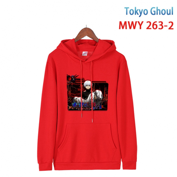 Tokyo Ghoul cartoon  Hooded Patch Pocket Sweatshirt from S to 4XL MWY 263 2