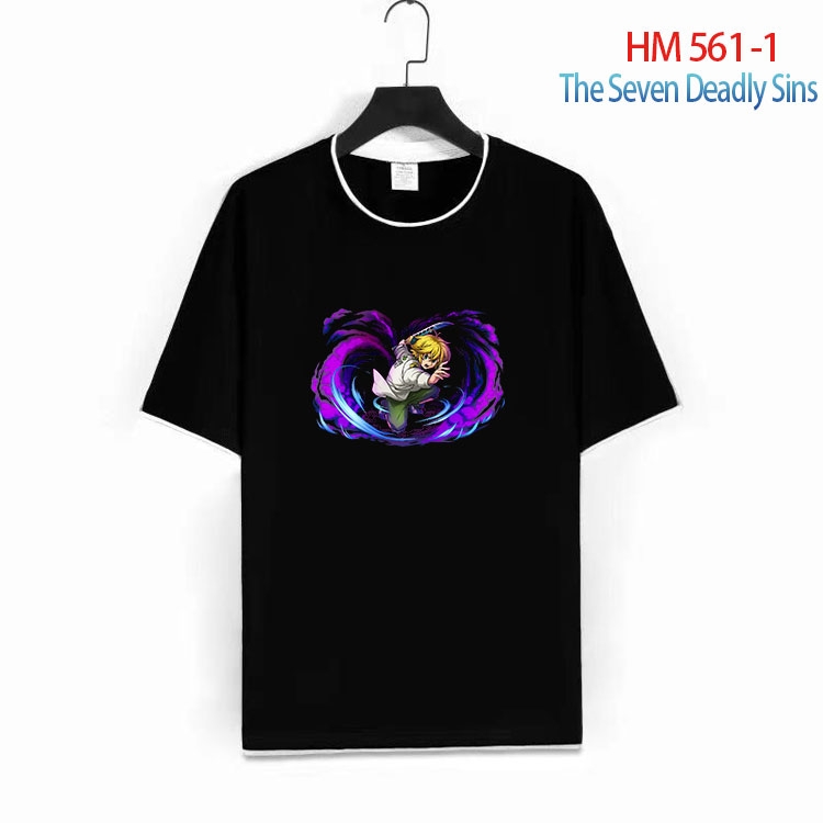 The Seven Deadly Sins Cotton round neck short sleeve T-shirt from S to 6XL HM 561 1