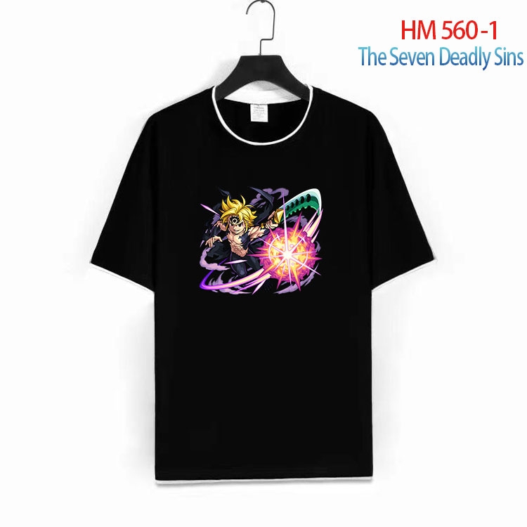 The Seven Deadly Sins Cotton round neck short sleeve T-shirt from S to 6XL HM 560 1