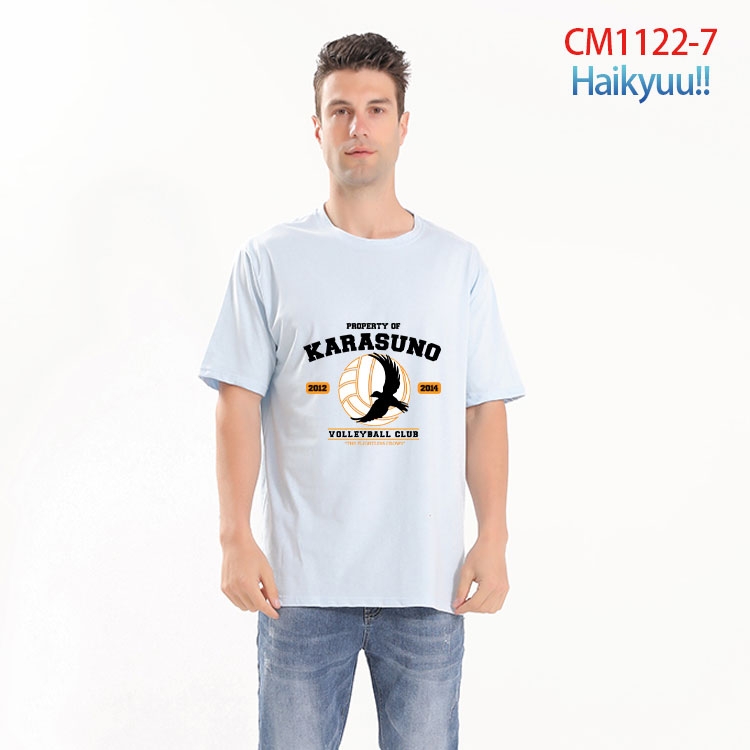 Haikyuu!! Printed short-sleeved cotton T-shirt from S to 4XL  CM-1122-7