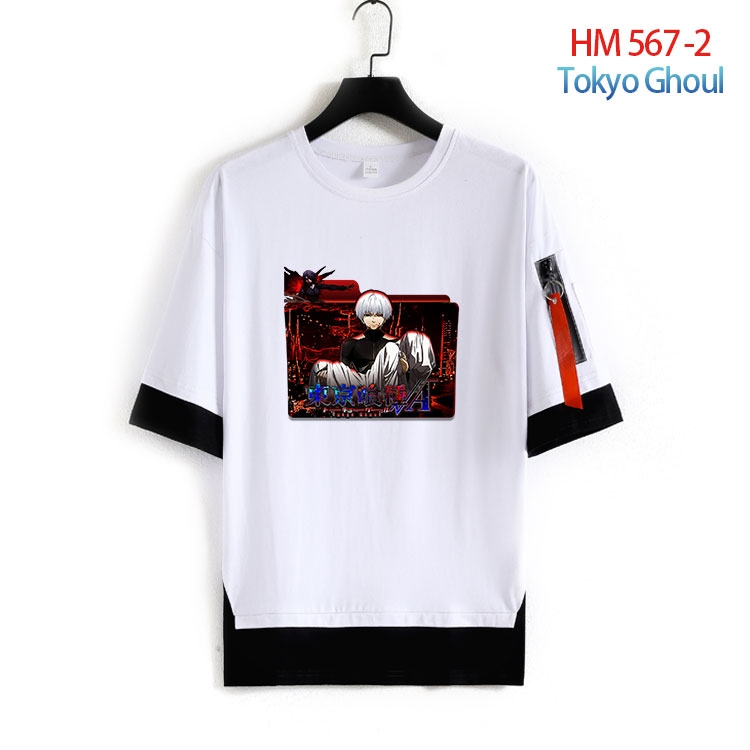 Tokyo Ghoul round neck fake two loose T-shirts from S to 4XL  HM-567-2