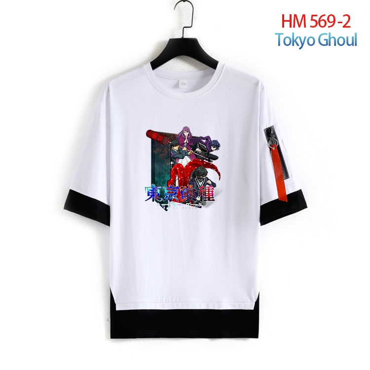 Tokyo Ghoul round neck fake two loose T-shirts from S to 4XL  HM-569-2