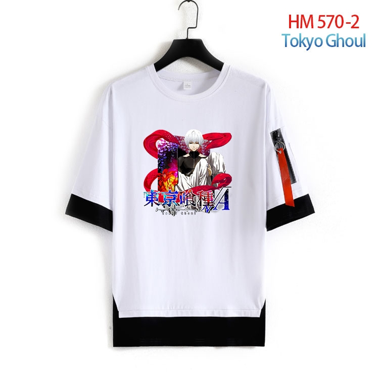 Tokyo Ghoul round neck fake two loose T-shirts from S to 4XL  HM-570-2