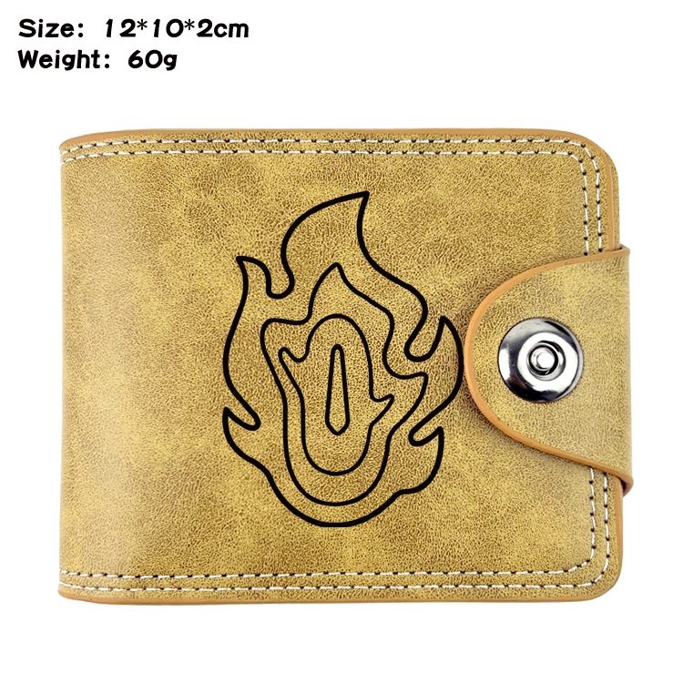 Demon Slayer KimetsAnime high quality PU two fold embossed wallet 12X10X2CM 60G  17A