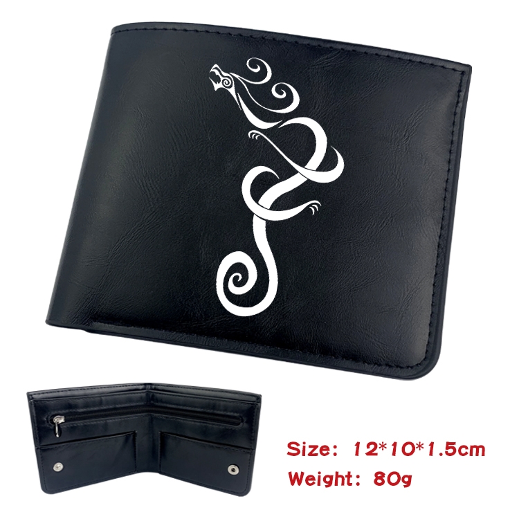 Tokyo Revengers Anime inner buckle black leather wallet 12X10X1.5CM