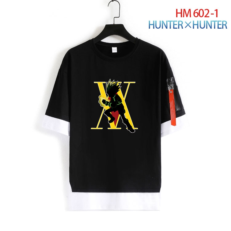 HunterXHunter round neck fake two loose T-shirts from S to 4XL HM-602-1