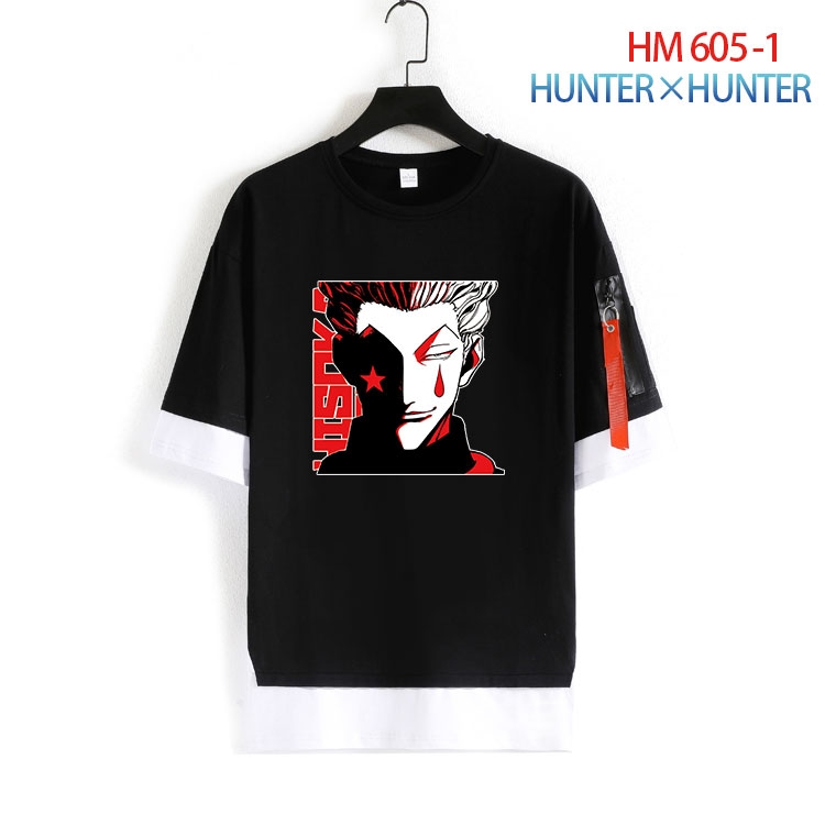 HunterXHunter round neck fake two loose T-shirts from S to 4XL HM-605-1